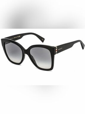 GUCCI GG0459S Cat Eye Black Sunglasses Women’s Made In Italy With Case Authentic